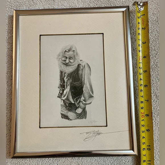 Framed Double signed print. Grinning Grandpa! - Picture 1 of 6